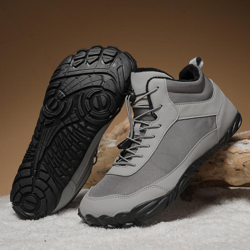 Warm Snow Boots Fashion High-top Winter Walking Shoes Men Women Plush Warm Cotton Shoes Non-slip Outdoor Hiking Sneakers