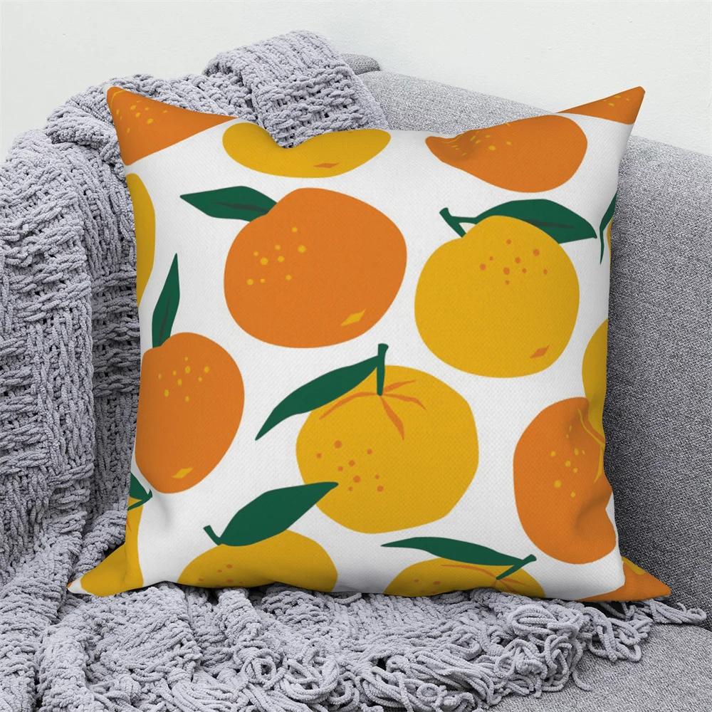 Fruit Print Pillowcase  Summer Home Decor Cushion Cover Sofa Car  Throw