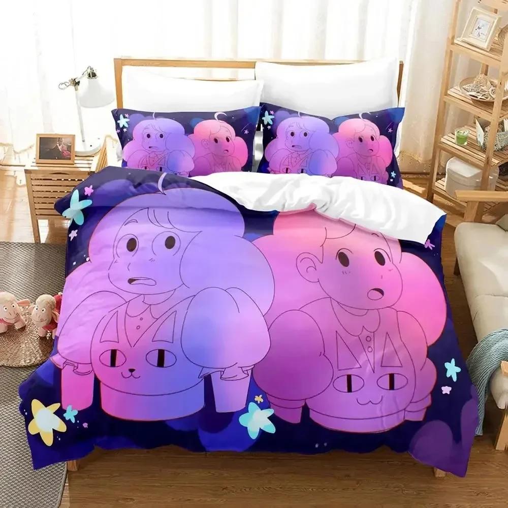 Luxury New 3D Print Cartoon Bee Puppycat Bedding Set Duvet Cover Bed Set Quilt Cover Pillowcase Queen Boys Adult Bedding Set