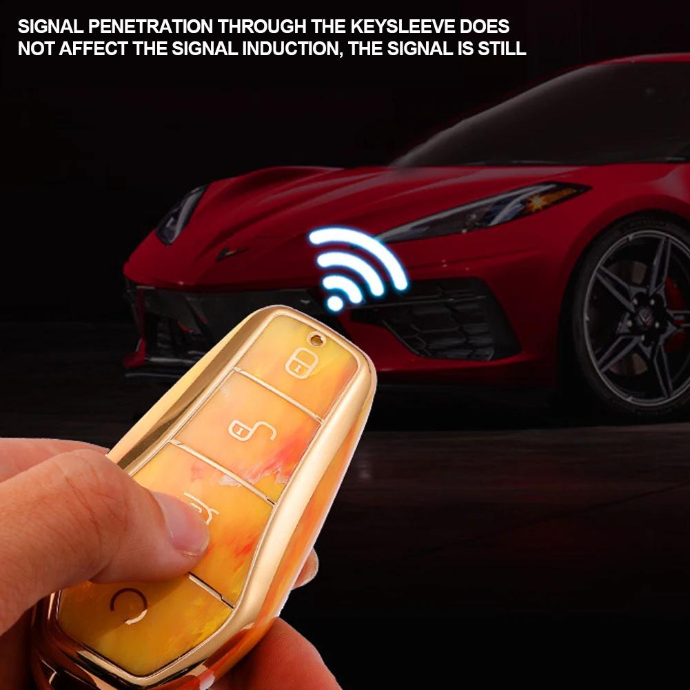 4 Buttons Tpu Car Key Case For Byd Atto 3 Han Ev Dolphin Qingdaoplusdmi Remote Control Protect Cover Auto Accessories