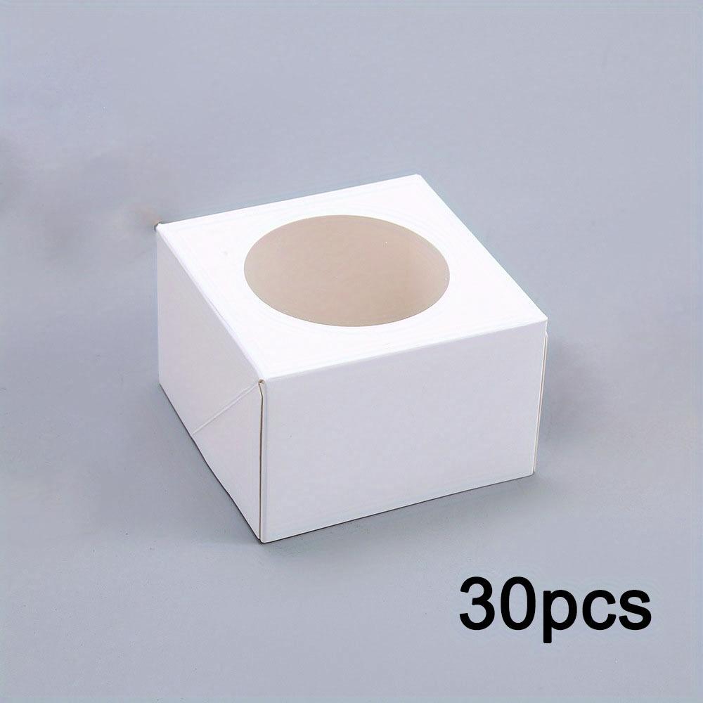 

30pcs Kraft Paper Box with Clear Window Gift Box Homemade Treat Boxes Packaging Boxes for Soap Party Favor Boxes Gift Wrap Box for Wedding Birthday 30pcs білий