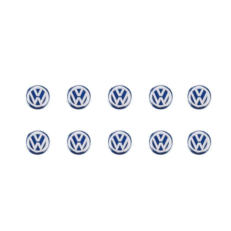 5/10Pcs 14mm Car Key Emblem Stickers Auto Control Key Logo Decals For Volkswagen VW Golf Tiguan Jetta Transporter Passat T5 Polo