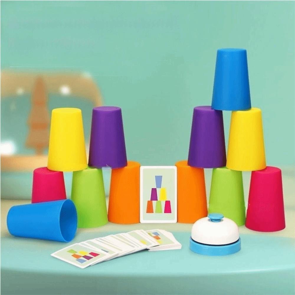 Educational Stacking Cup Game Intellectual Enlightenment Children Puzzle  Family Party Game