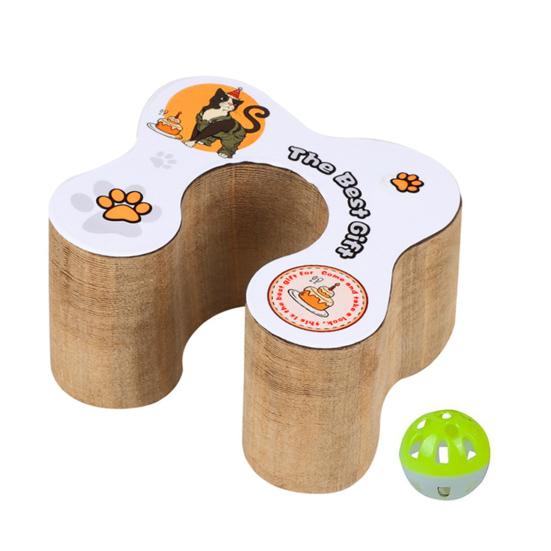 Cats Accordion Toy Foldable Cat Scratch Board with Bell Ball Portable Changeable Cat Scratcher Toy for Indoor Cats Anxiety Relief Exercise