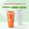 Transparent Plastic Milk Tea & Coffee Cup with Lid - Ideal for Cold Drinks, Pudding, and Juice.