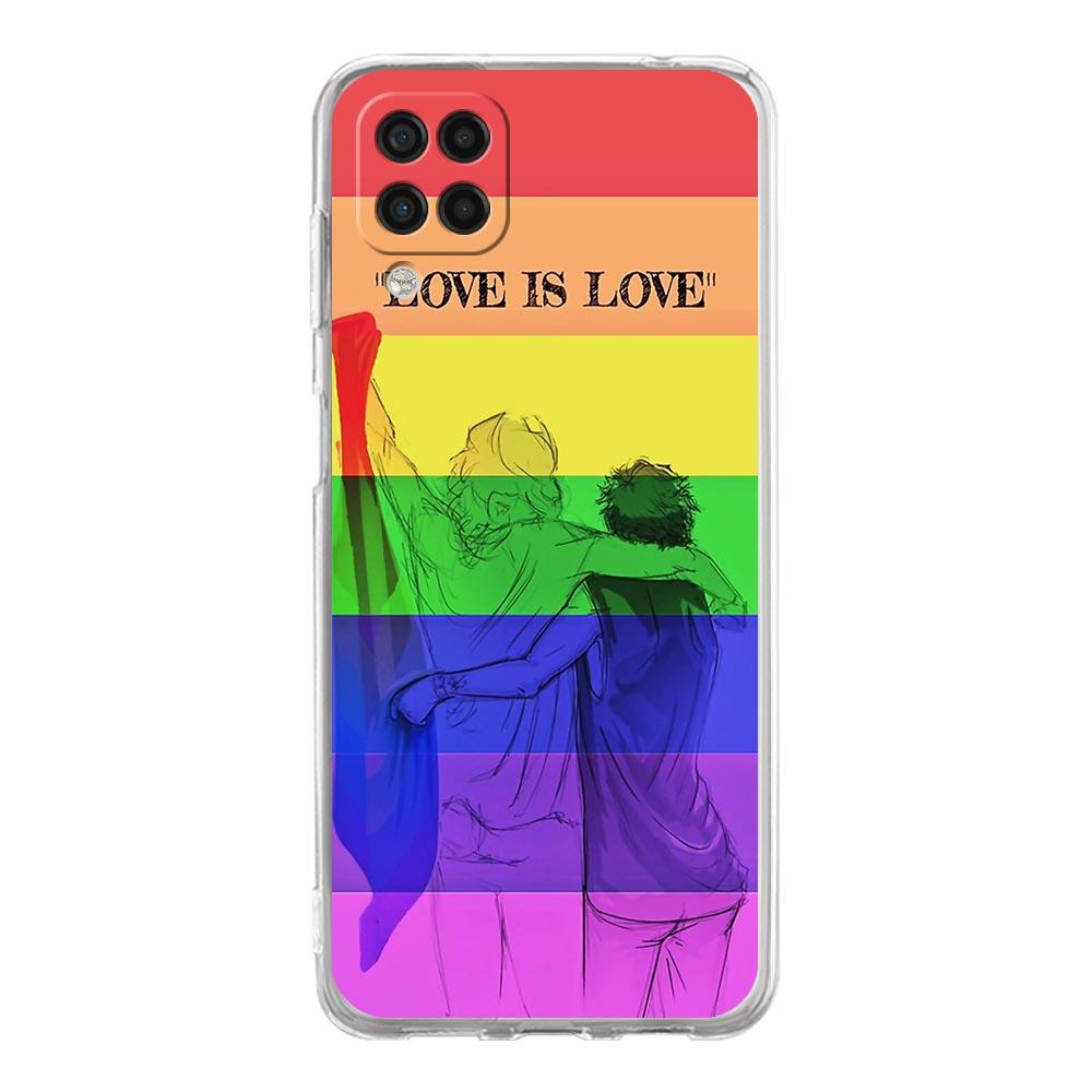 Husă de Telefon Curcubeu LGBT Gay Pentru Samsung Galaxy A51 A71 A21S A12 A11 A31 A41 A03S A13 A33 A73 A53 A52 A32 5G A23 Husă Moale Transparentă