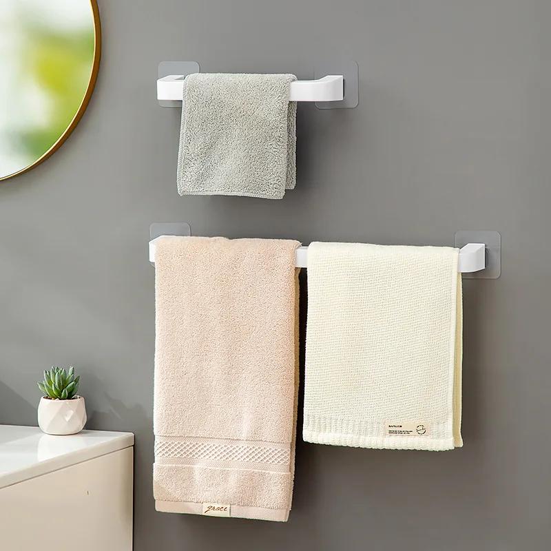 Bathroom Slipper Shelf Punch Free Wall Mount Shoes Hanger Rack Towel Storage Shelf Space Saving Shelves Bathroom Accessories