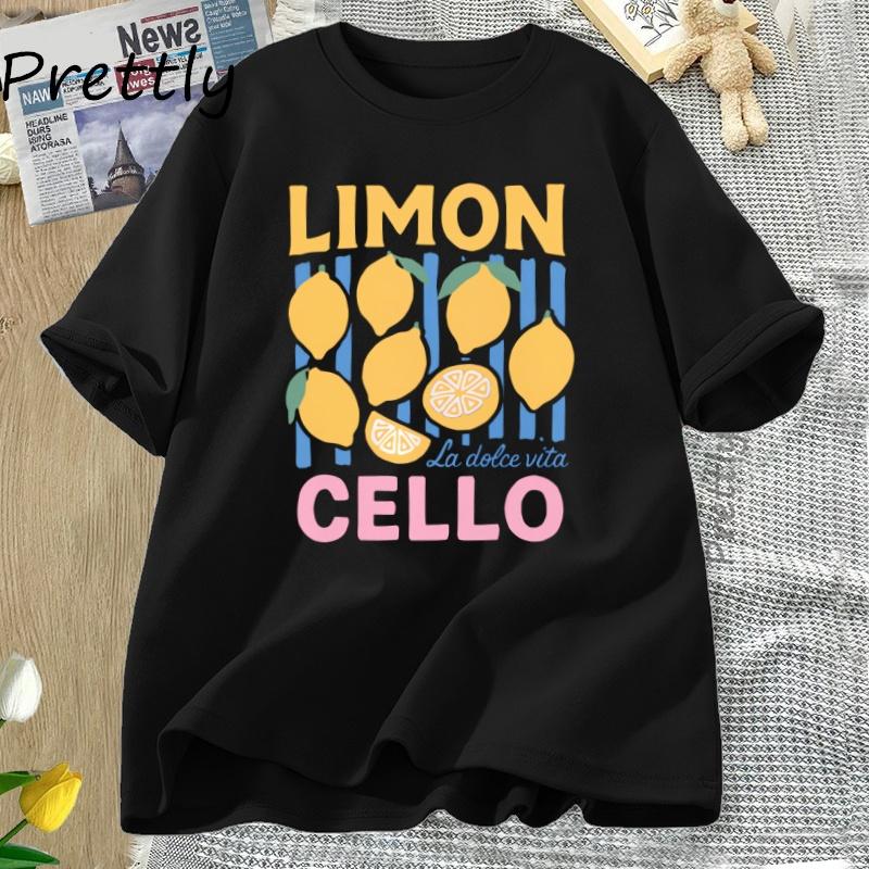 Limoncello T Shirt Summer Fuits La Dolce Vita Lemon Tee Retro Italian Summer TShirt Graphic Tee Y2k Clothes Short Sleeve Unisex