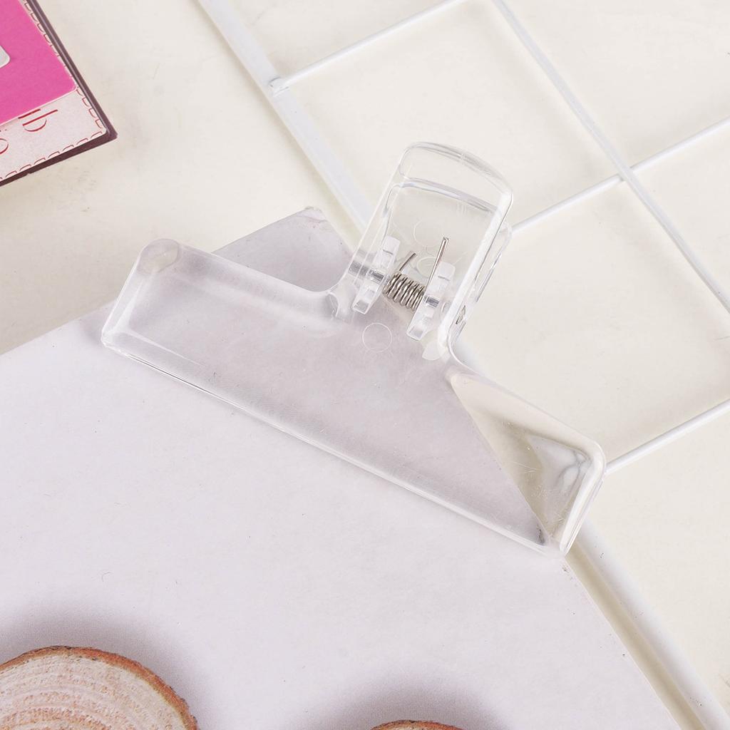 1 Piece Transparent Acryllic Paper Clip Simplicity Fashion Non-sticky Memo Pad Clip Beautiful Snack Seal Clip Student