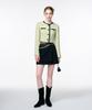 ETMON Pleats Chain Mini Skirt Black