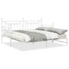 VidaXL Lit Daybed avec Matelas Trundle Blanc 107x203 cm Acier 42002683