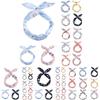 Floral Rabbit Ears Knotted Wire Hair Bands For Women With Elegant Metal Wire Scarf Design