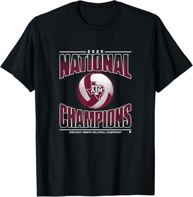 Volley-ball féminin Texas A&M - T-shirt Championnes NCAA 2025 T-shirt Unisexe