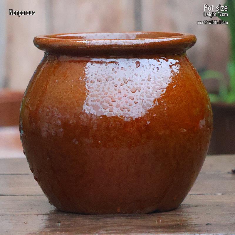 Tall Handmade Retro Chinese Hydroponic Ceramic Vase for Indoor Flower Arranging