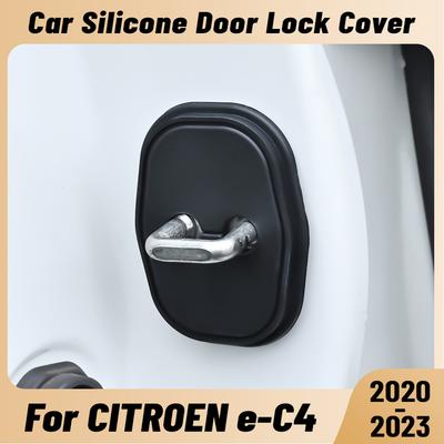 For CITROEN e-C4 - Car Door Shock Absorber Door Lock Protector Silicone Auto Door Lock Latches Cover Accessories