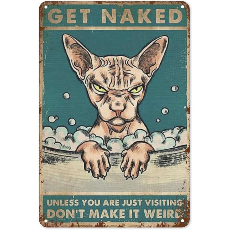 Retro Metal Tin Signs Cat Dog Bath Soap Wash Your Paw Bubble Posters Vintage Toilet Cave Bar Home Bathroom Wall Decoration Signs