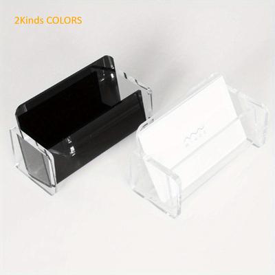 1/2pcs Multi Purpose Storage Minimalist Acrylic Business Card Holder Clear Black Elegant Office Desktop Display