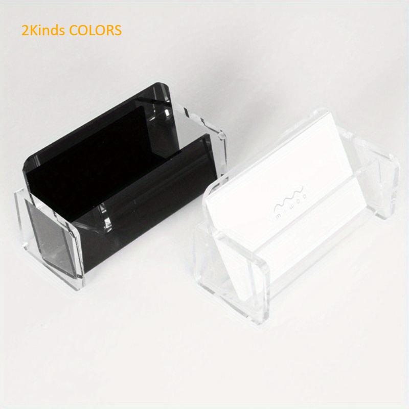 1/2pcs Multi Purpose Storage Minimalist Acrylic Business Card Holder Clear Black Elegant Office Desktop Display