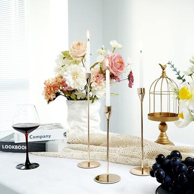 3ks/sada Kovové svícny v evropském stylu Svícny Svatební stolky Středové prvky Dekorace stojánku na svíčky Vánoční výzdoba domova