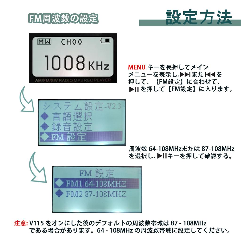 Retekess V115 Compact Shortwave Micro SD MP3 Japanese Language High Emergency Sleep Recording Voice Gift for Respect for the Aged Day Gift Radio,