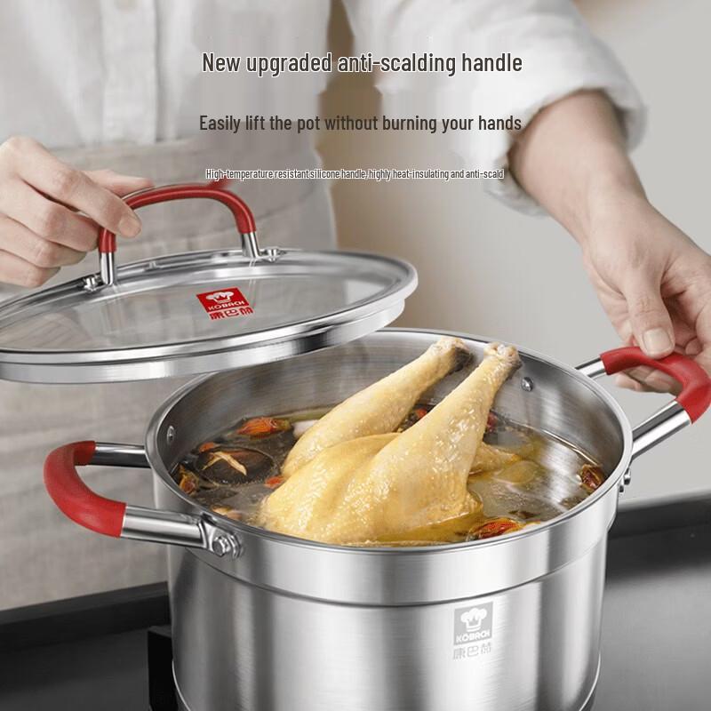 Kangbach 24cm 304 Stainless Steel Soup & Stew Pot