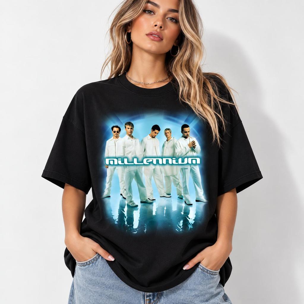 B-Backstreet BSB Αγόρια Χιλιετία Παλιά Σχολή 90s Μπλουζάκι | BSB Συναυλία 2025, Μπλουζάκι Boy Band, Μουσική Y2k Vintage, Casual Κυκλική Λαιμόκοψη, Κανονική Εφαρμογή, Τυπωμένο