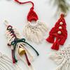 1PC Hand-woven Christmas Tree Old Man Pendant Car Ornaments Christmas Tree Decoration Pendant Christmas Tree Embellishment Christmas Decoration