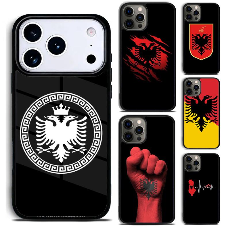 Albanian Flag Phone Case For iPhone 17 16 15 14 13 12 11 Pro Max Plus 17Air Soft Silicone Cover