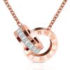 Elegante Titanstahl-Halskette mit römischen Ziffern und 18 Karat vakuumvergoldetem Edelstahl - Vielseitiger Damenschmuck.