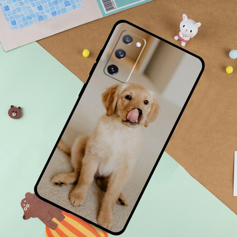 Golden Retriever Dog Soft Case For Samsung Galaxy S25 Ultra S9 S10 S20 S22 S21 Plus S23 FE S24 Ultra Funda Cover