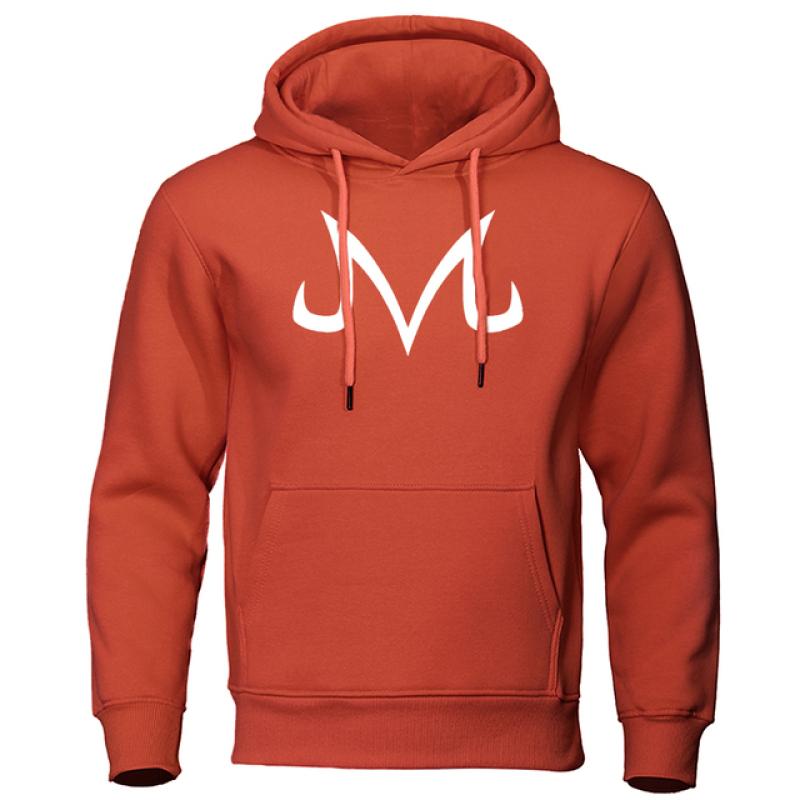 Japan Anime Letter M Logo Print Hoodie Male Harajuku Fashion Hoody Loose Warmsweatshirt Autumn Fleece Casual Pullover Tops