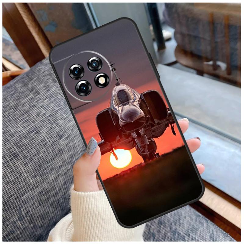 Military Aircraft Warship Fighter Case For OnePlus 13R 13T 12R 10R 10T 15 13 12 11 10 9 Pro Nord 5 CE 2 3 4 Lite N20 N30 Coque