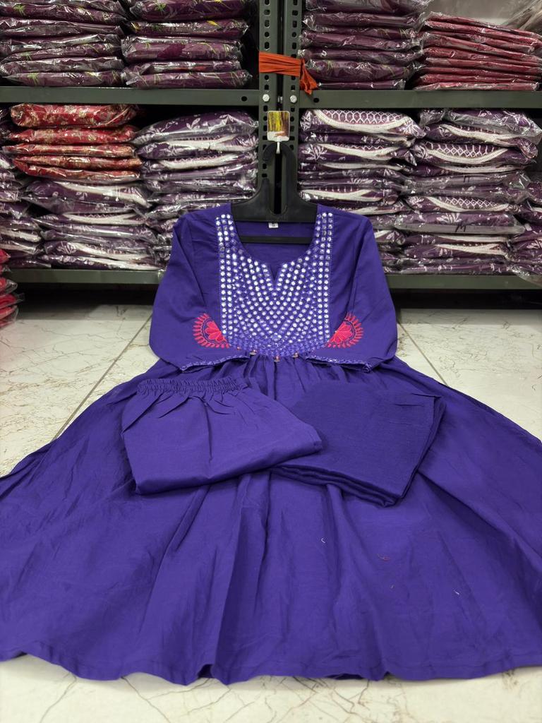 Indian Women Cotton Top Tunic Kurti Pant Dupatta Set Bollywood Party Wear Ethnic Salwar Suit Dress