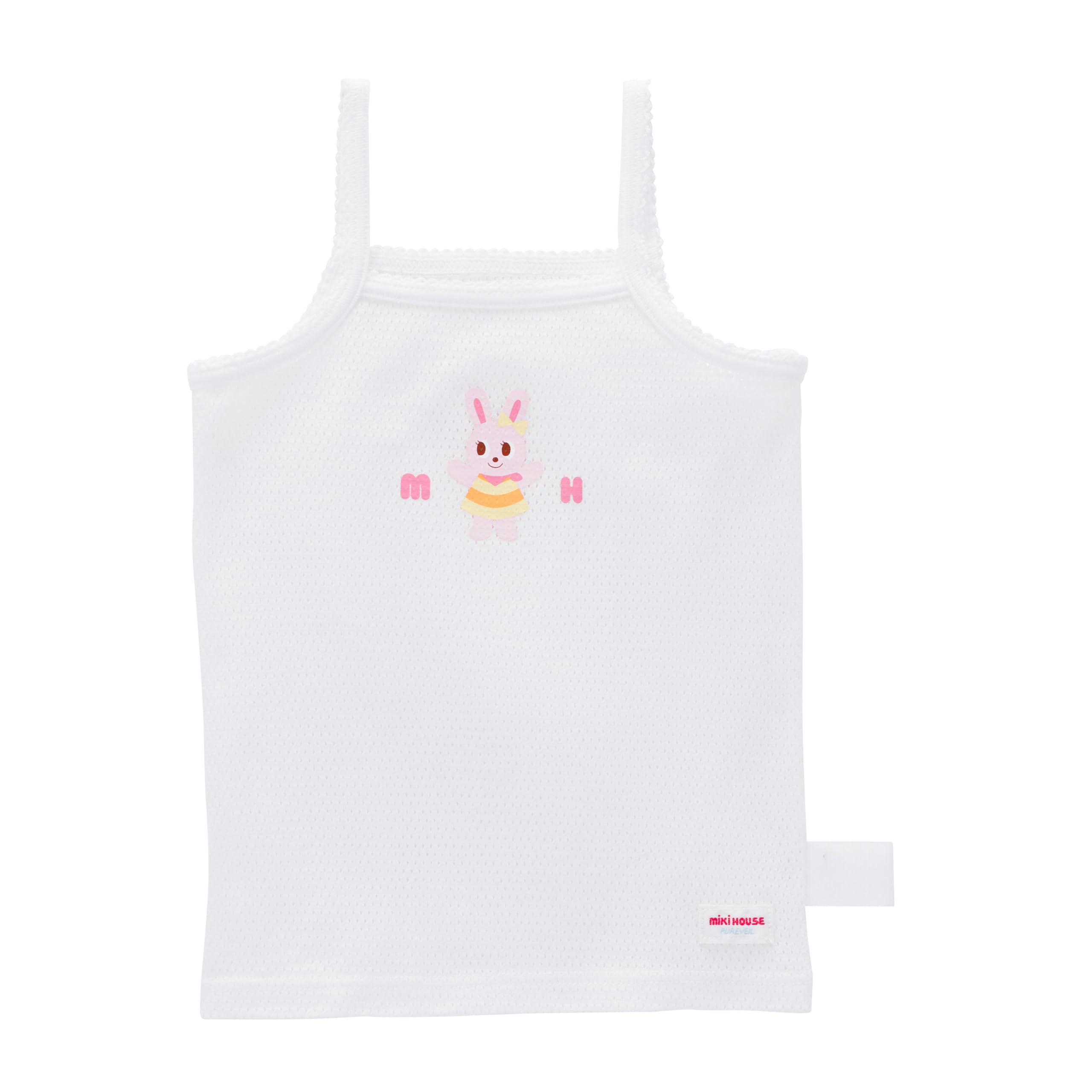 

MIKI HOUSE Camisole Made in Tank Underwear, Mesh, Japan, 100% Cotton, Top, Innerwear, Girls, Baby, Kids, Antibacterial, Antiviral, 110cm, White, белый