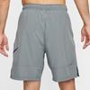 Nike Solid Color Logo Print Elastic Waist Straight Shorts Men Bottoms Smoke-Grey DQ4800-084