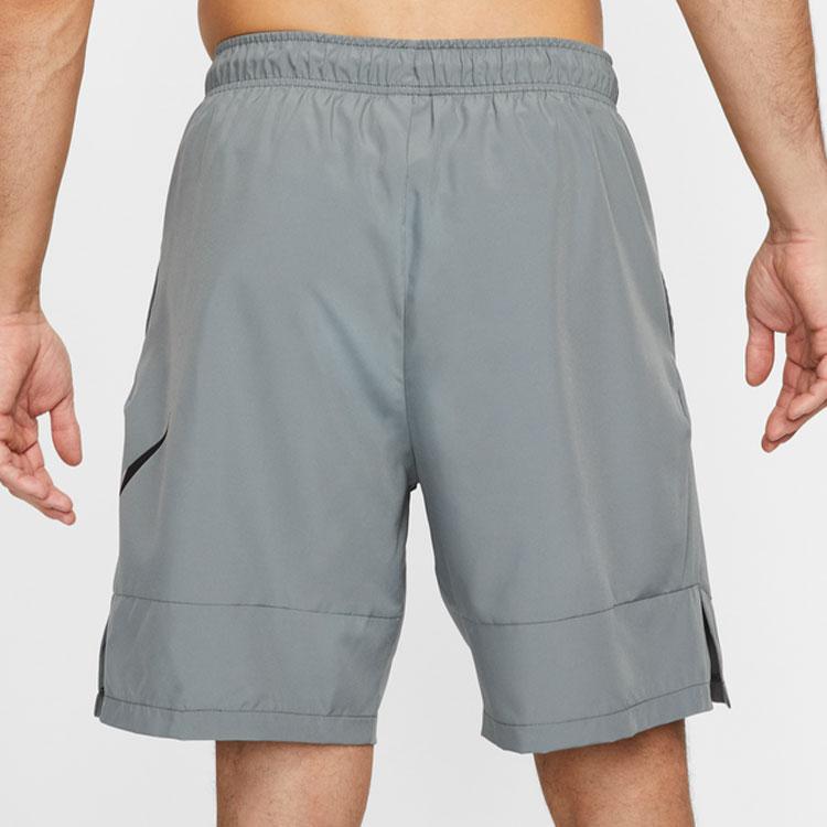 Nike Solid Color Logo Print Elastic Waist Straight Shorts Men Bottoms Smoke-Grey DQ4800-084