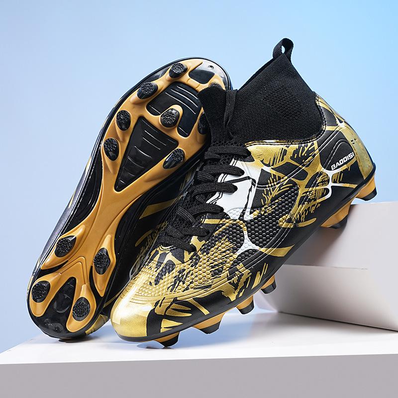 Size Older Children's Game 46 High Top 32 Nails Football Shoes Spikes Primary and Secondary School Students Youth Training Broken Sneakers
