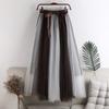 Women's Fashion Solid Color Half Skirt Party Ballet Puff Skirt Mesh Skirt