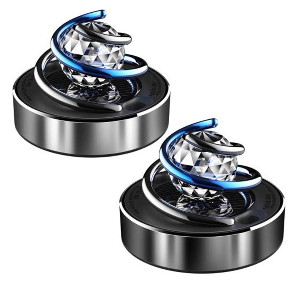 Odświeżacz powietrza do samochodu zasilany energią słoneczną Obrotowa spirala Rhinestone Długotrwały zapach Stop Auto Aromaterapia Dyfuzor Ozdoba Akcesoria do wnętrza samochodu