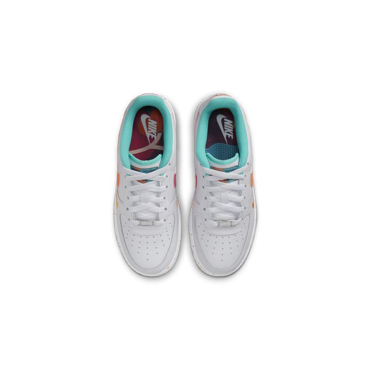 Nike Air Force 1 LV8 GS Leap High Kids Sneakers White Washed-Teal Safety-Orange FD4626-181