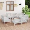 Day and Night - Day and Night Garden Furniture Set 8 Pieces Solid White Pine Wood