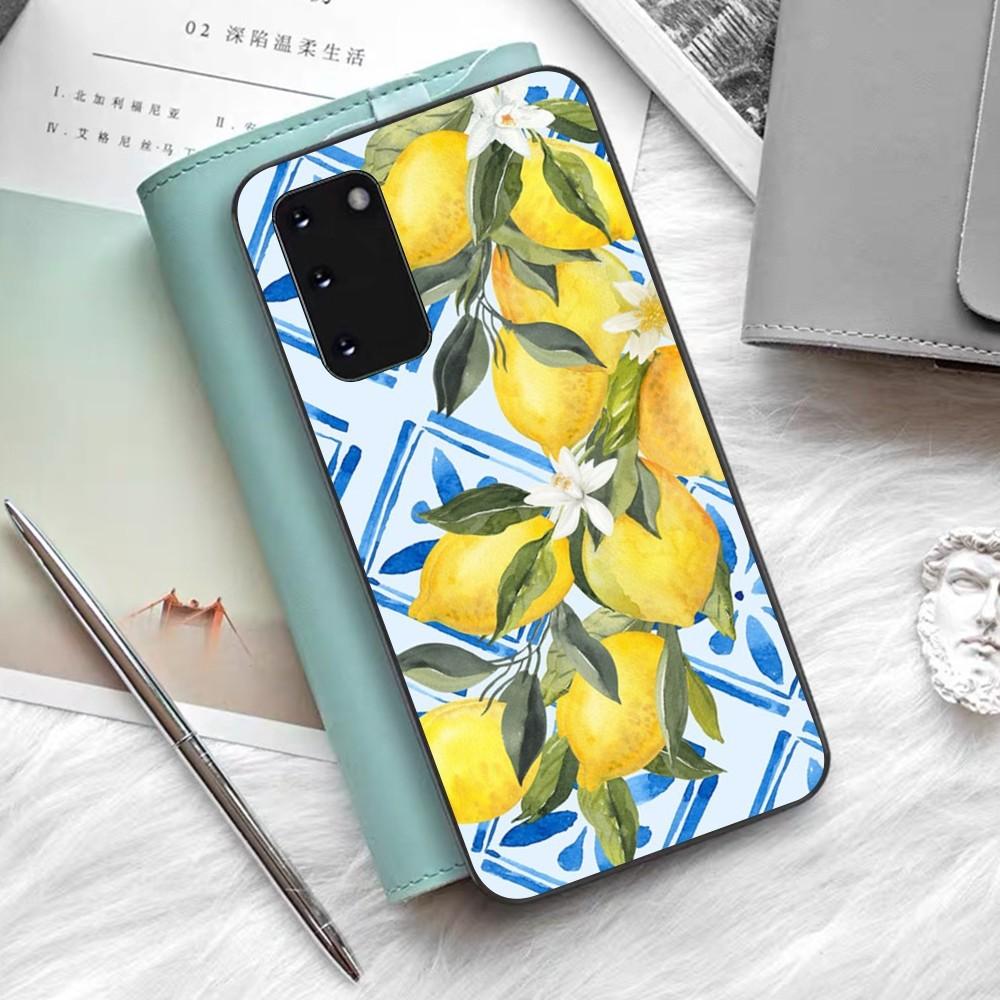 

Fruit Lemon Phone Case Silicone PC+TPU For Samsung S10 20 30 22 23 24 Plus Lite Ultra Cover Samsung S22 Plus 5g