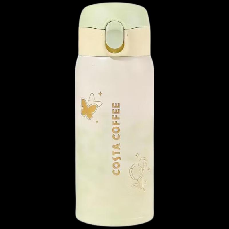 COSTA 360mL Portable 316L Stainless Steel Straw Thermos Mug