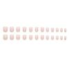 Nude Pink Ice Transparent Gradient Temperament Removable Manicure 24 Pieces Press On Nails
