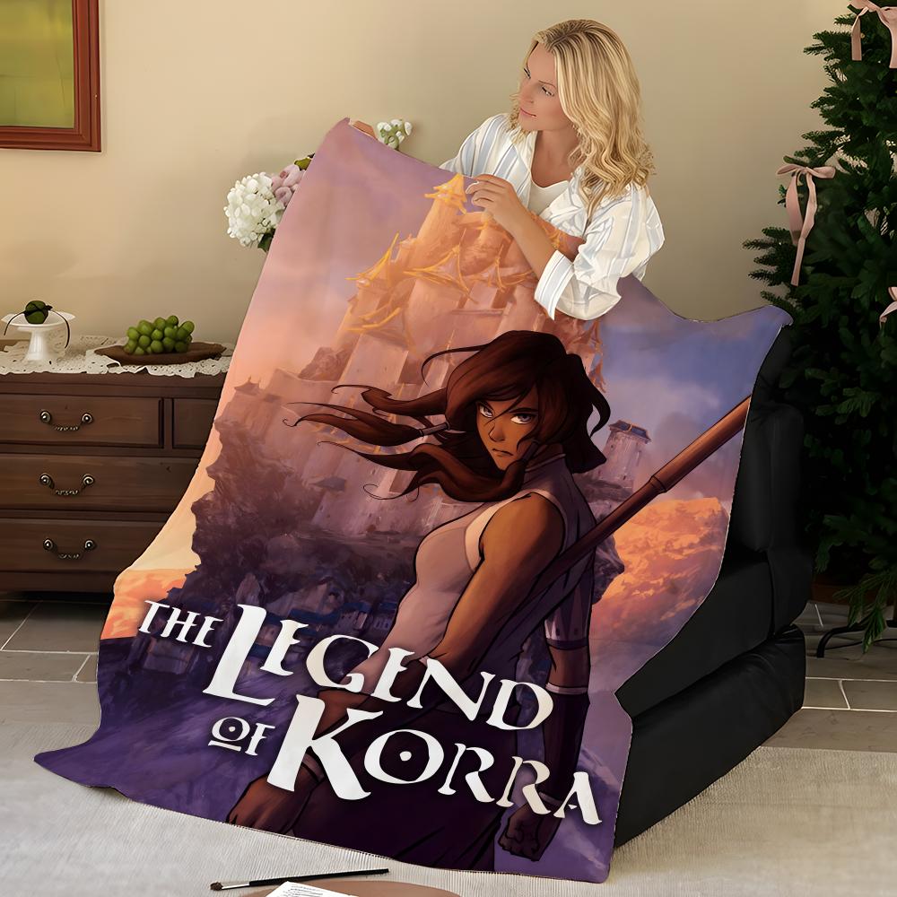Animation T-The L-Legend O-Of K-Korra Throw Flannel Blanket, Soft Warm, Durable & Washable Cute Cool