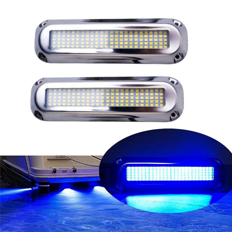 L09A-2PC Transom Light 120 LED Underwater Boat Lights LED Waterproof Speedboat Navigation Lighting Boat RVS Yacht Accessories
