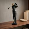 Contemporary Golf Figurine Resin Golfer Minimalist Sculpture for Office Champion