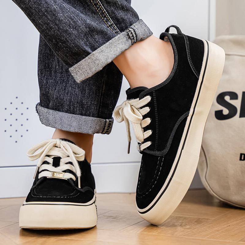 Men 's Casual Four Seasons Fashion Canvas Skateboarding Students Comfortable Sneakers Boys Trending Soft Sole Breathable Shoes