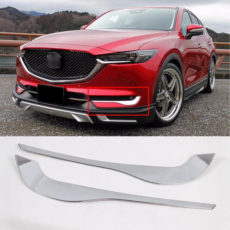 Dla Mazda CX5 CX-5 KF CX8 CX-8 2017-2022 2023 Akcesoria Zewnętrzne Dolna Osłona Przedniego Dolnego Zderzaka Kratka Siatka Paski