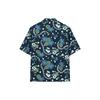 Fila X MIHARA YASUHIRO Casual Vacation Letter Plant Print Loose Short Sleeve Shirt Men Shirts Deep-Blue F11M223401F-NV